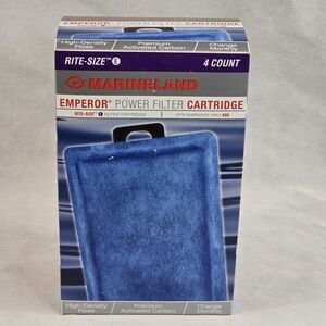 Marineland Emperor Power Filter Cartridge Rite Size E 4 Count PA0137-04 Read